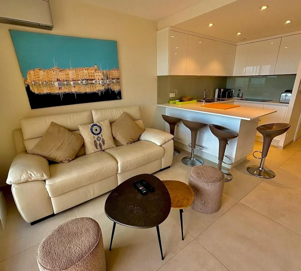 דירה Théoule-sur-Mer Appartement Avec Vue Sur Le Port De La Figueirette צרפת